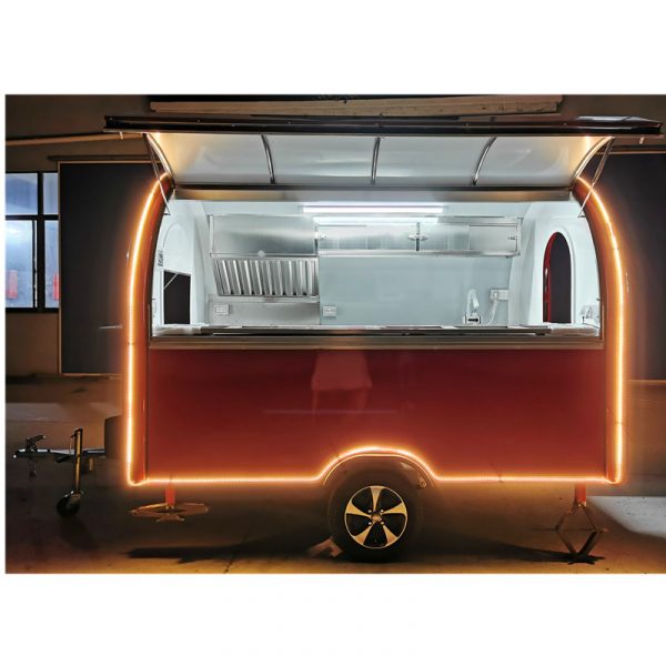 Restaurant Trailer/fry ice cream roll trailer/fast food carts for selling food truck - Image 5