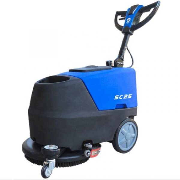 SC25D wireless automatic walk behind washing cleaning manual floor scrubber machine for school/hotel/workshop/driveway station - Image 6